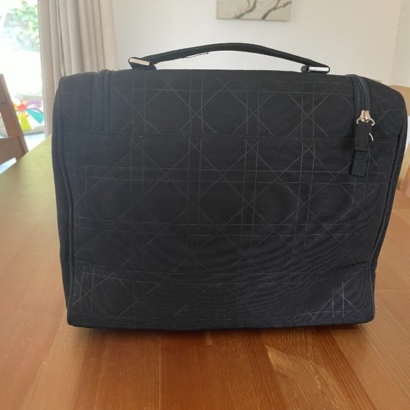 NWOT Christian Dior Black Quilted Cannage Large Cosmetic Bag - Picture 6 of 10